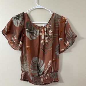 Sienna Sky Brown Floral Blouse